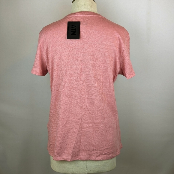 Anthony Thomas Melillo Tee Short Sleeve Slub Knit Cotton Juneberry L NWT - Picture 5 of 9